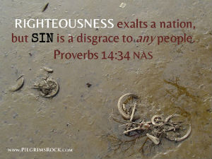 RIGHTEOUSNESS exalts a nation, but SIN is a disgrace to any people - Prov 14:34 - two bikes buried in mud