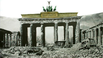 Spiritual Blindness and the Twilight of the West - Weekly Blog Post by Dr. Craig Biehl - Brandenburg Gate with war-ruined foreground